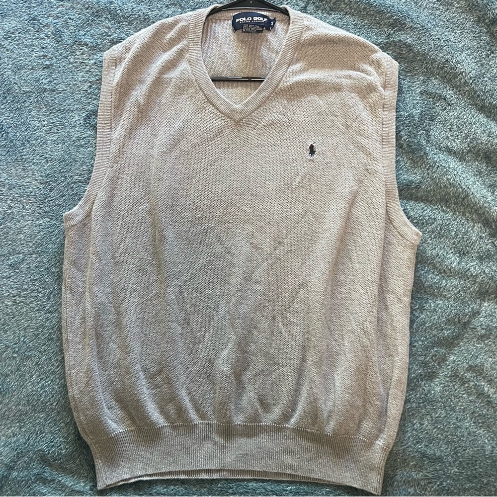 Polo Golf Ralph Lauren Sweater Vest Mens XL Gray